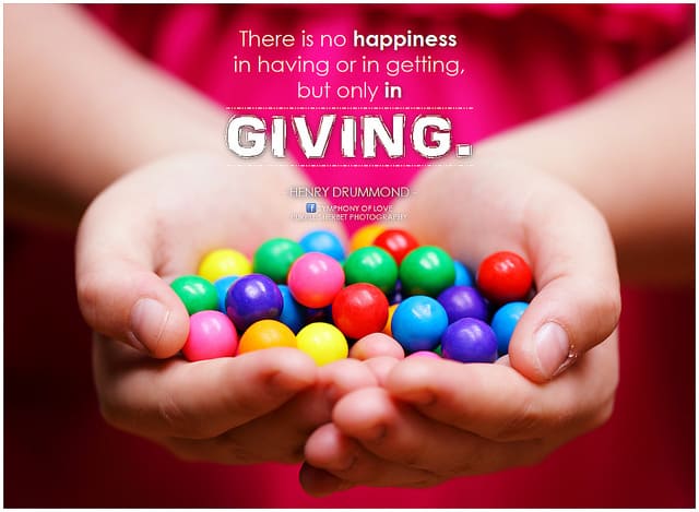 You are currently viewing There is only happiness in giving